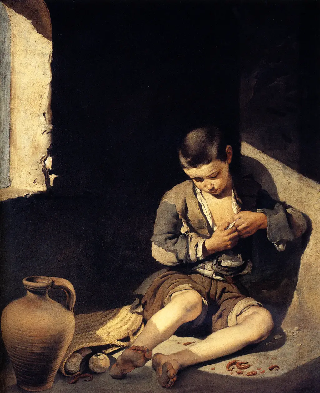 The Young Beggar in Detail Bartolome Esteban Murillo